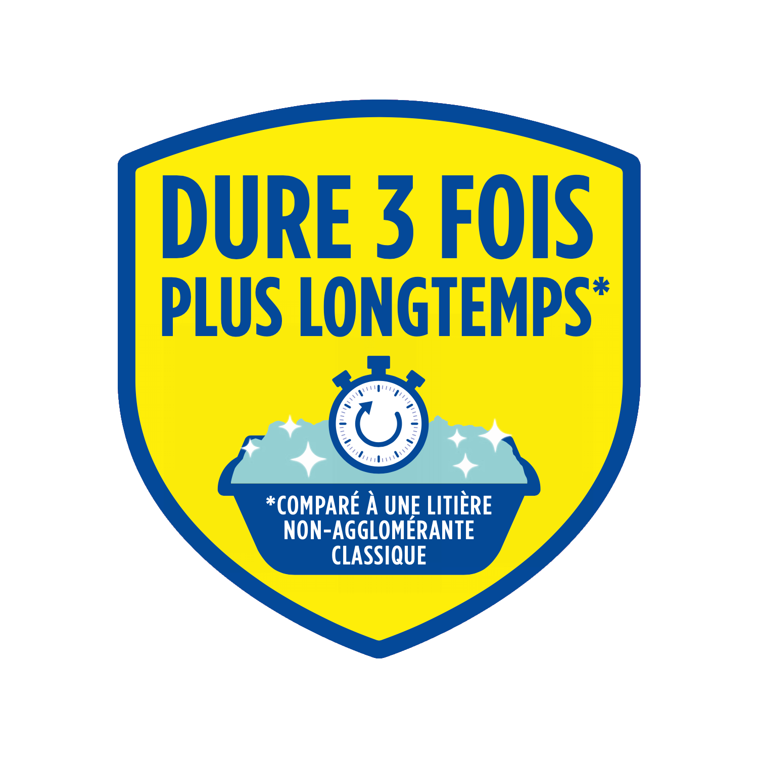 Dure 3 fois plus longtemps badge