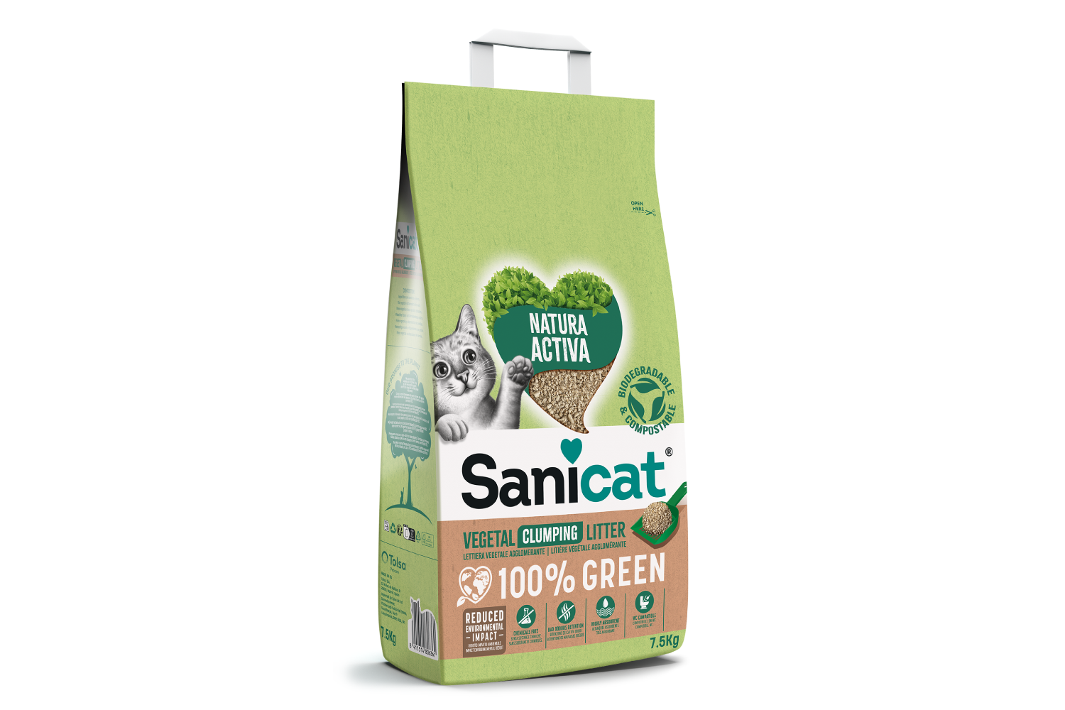 Arena aglomerante Sanicat para gatos Active Gold 6 L · Sanicat · El Corte  Inglés